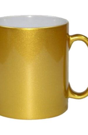 TAZA PERLADA DORADA PARA SUBLIMAR