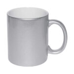 TAZA PERLADA PLATEADA PARA SUBLIMAR