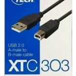 XTECH XTC-303 10FT USB 2.0 A-MALE TO B-MALE MOLDED